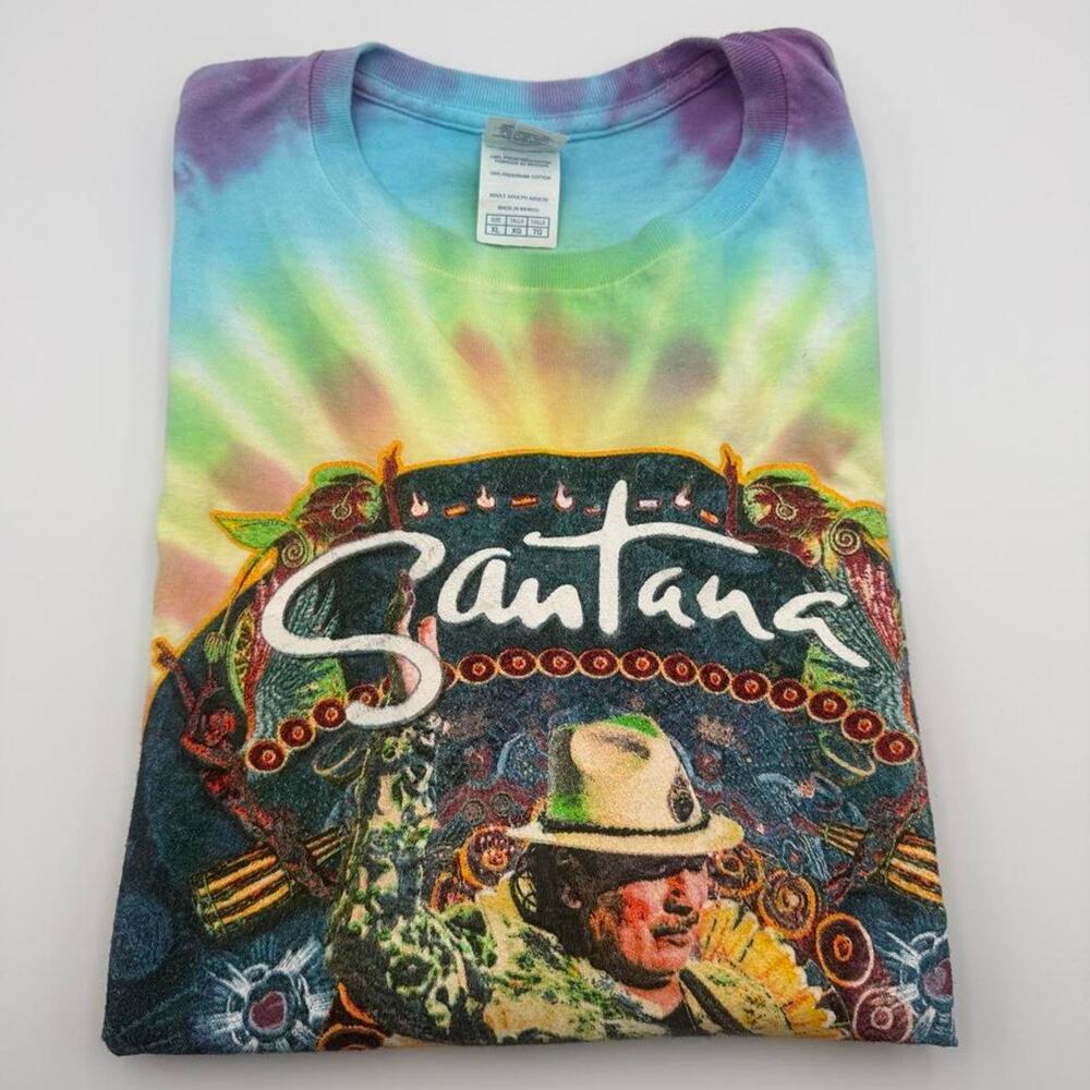 Santana "Supernatural" 2019 Tour Music Concert Tie Dye T-Shirt 2019 Adult XL